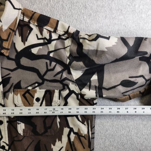 Vintage Cabelas Shirt Mens L Predator Camo Chamois Fleece Hunting Spooky 90s Vtg - Picture 6 of 12